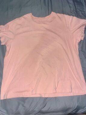 Women's Short Sleeve Crewneck Tee - Pale Pink